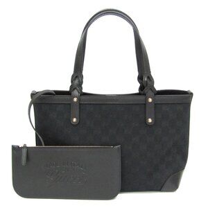 GUCCI Black Leather Tote Bag